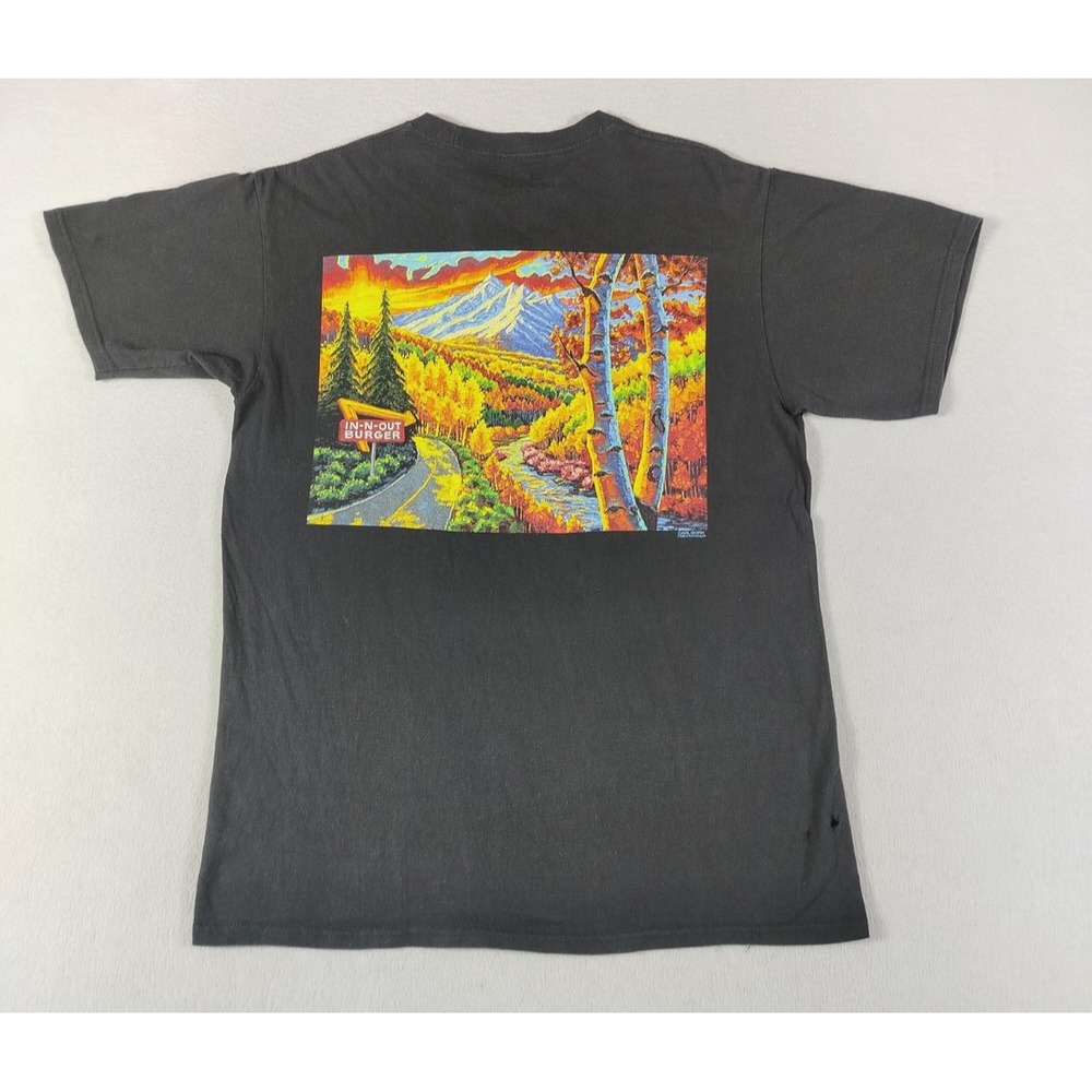 In-N-Out Burger Shirt Mens Medium Black Colorado Workwear Uniform Wearable Art